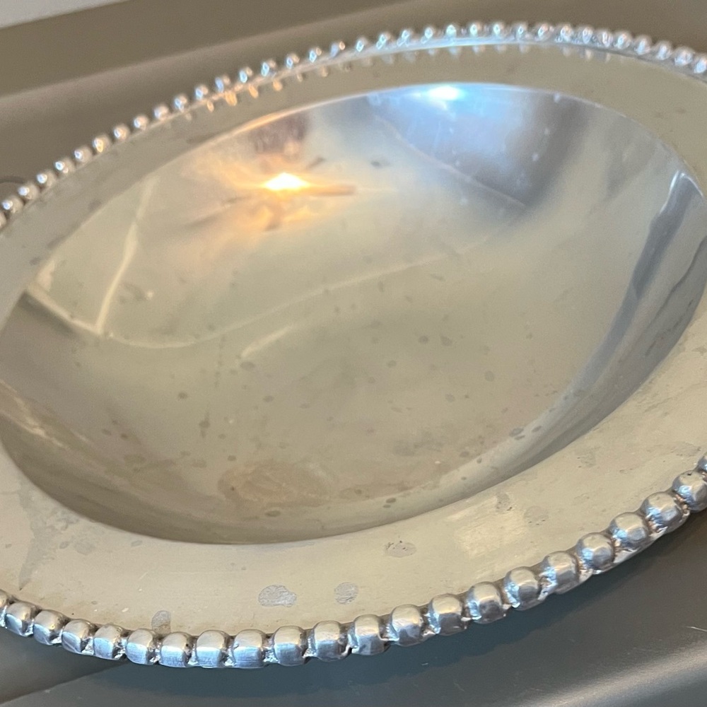 Elegant Silver Decorative Bowl